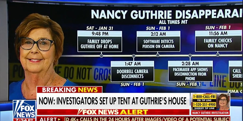 Investigators set up tent at Nancy Guthrie's house after glove found