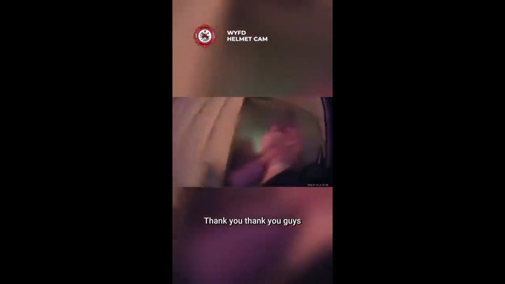 Dramatic Michigan apartment fire rescue seen on helmet cam