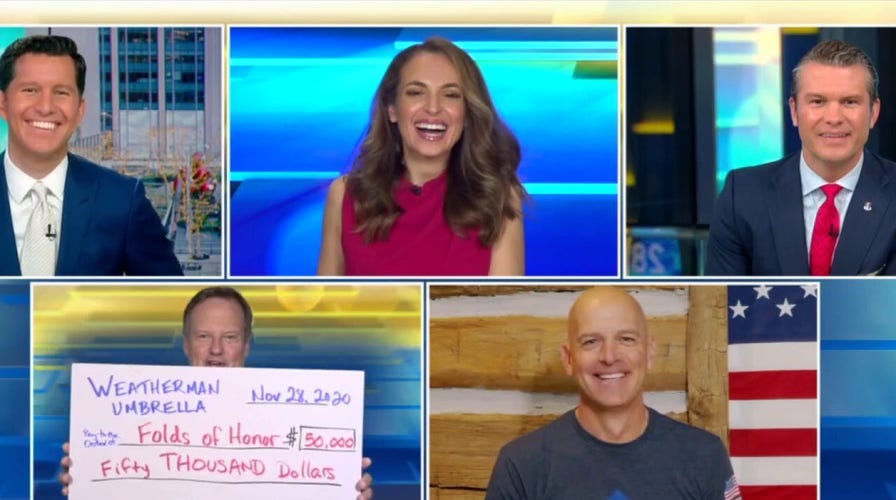 ‘Weatherman Umbrella’ donates $50,000 to veterans’ organization Folds of Honor