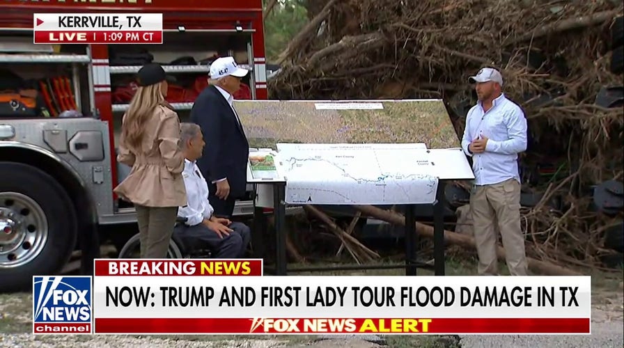 Trump, first lady visit central Texas amid devastating floods