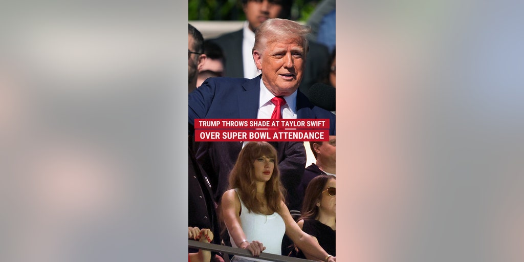 President Trump throws shade at Taylor Swift during Philadelphia Eagles' Super Bowl celebration at White House
