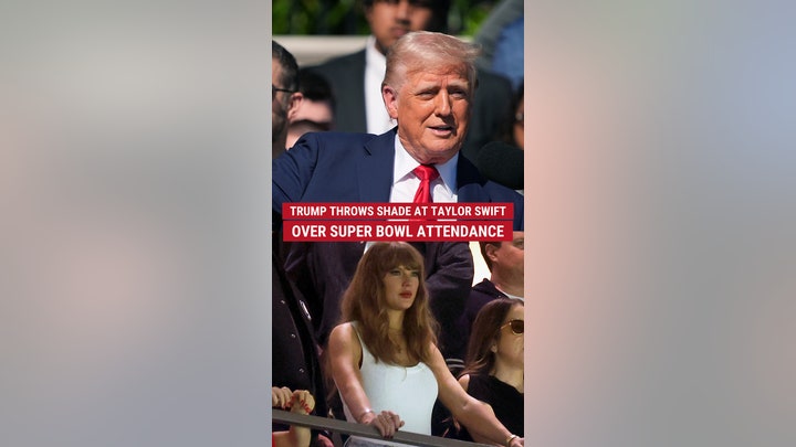 President Trump throws shade at Taylor Swift during Philadelphia Eagles' Super Bowl celebration at White House