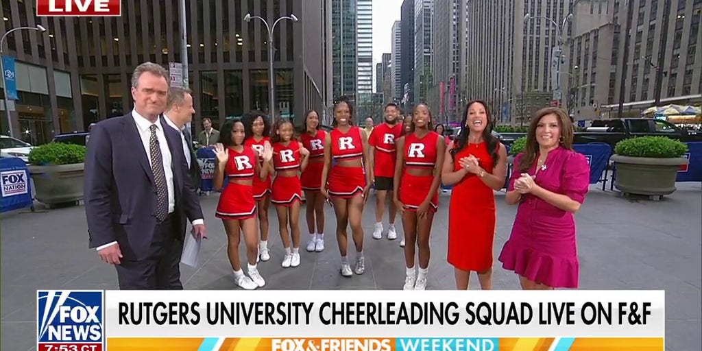 Rutgers University cheerleaders show off their moves on ‘Fox & Friends Weekend’