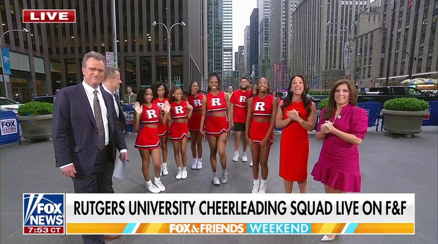 Rutgers University cheerleaders show off their moves on ‘Fox & Friends Weekend’