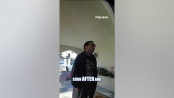 CRAZED suspect tries to BREAK DOWN homeowner's door