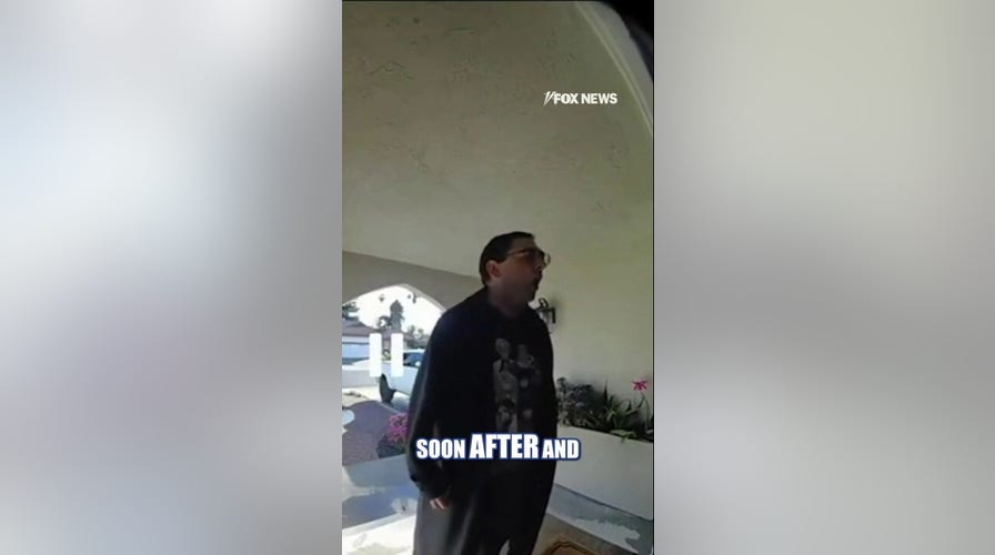 CRAZED suspect tries to BREAK DOWN homeowner's door