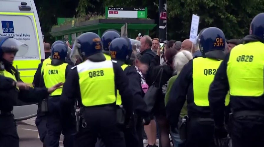 WATCH: Protests in Plymouth, England
