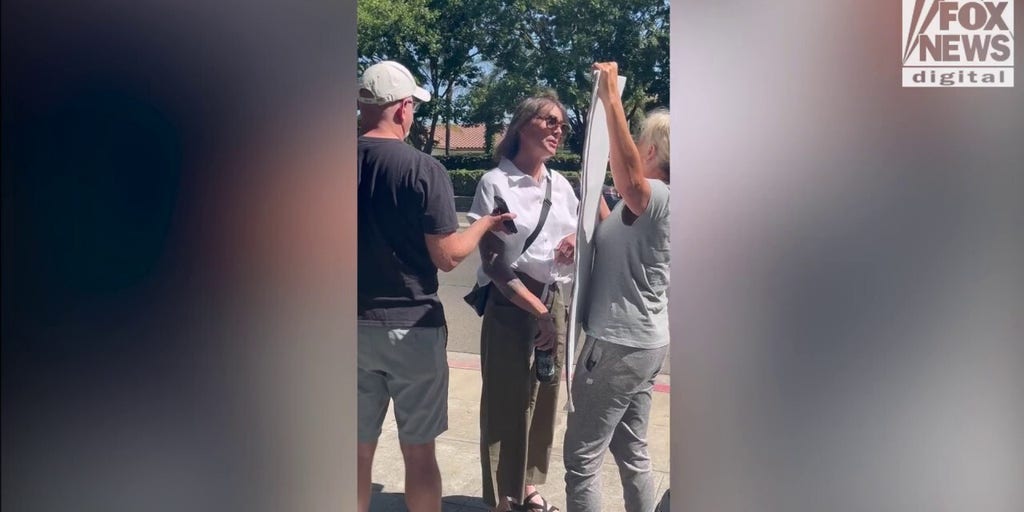 Trans athlete supporters clash with women’s sports activist ahead of California state track & field championships