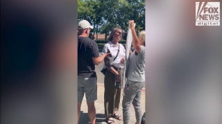 Trans athlete supporters clash with womenโs sports activist ahead of California state track & field championships