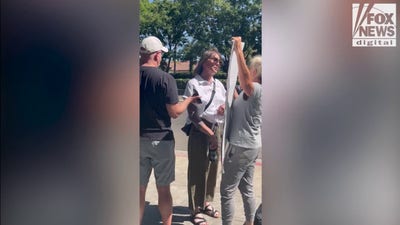 Trans athlete supporters clash with women’s sports activist ahead of California state track & field championships