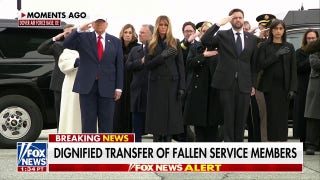 WATCH: Dignified transfer ceremony held for US service members killed in Iran conflict