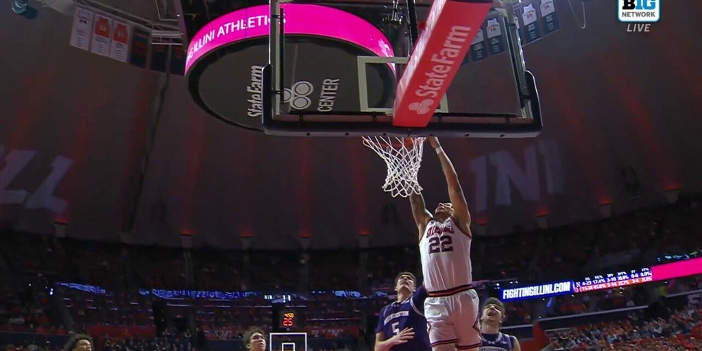Illinois' Tre White throws down THUNDEROUS two-handed slam extending lead against Northwestern