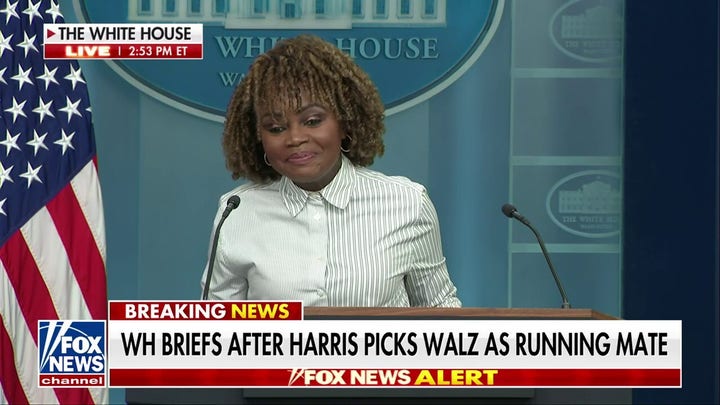 KJP on Biden’s reaction to Kamala Harris picking Walz for 2024 ticket