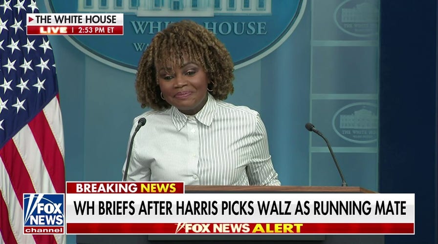 KJP on Biden’s reaction to Kamala Harris picking Walz for 2024 ticket