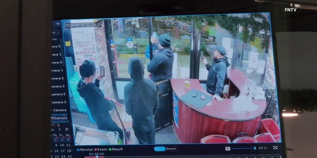 Knife-wielding man seen menacing grocery store employees