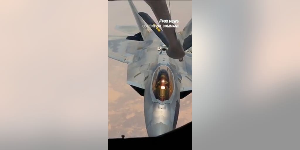 CENTCOM shares NEW video of F-22 stealth fighter refueling