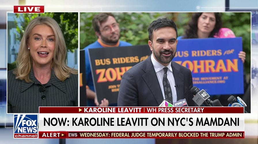 Leavitt addresses Trump's call with Putin and Zohran Mamdani''s Fox News interview