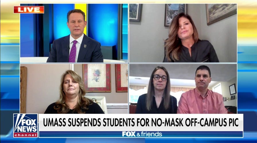 Parents of UMass Amherst students on 'draconian' suspension over maskless photo at off-campus party