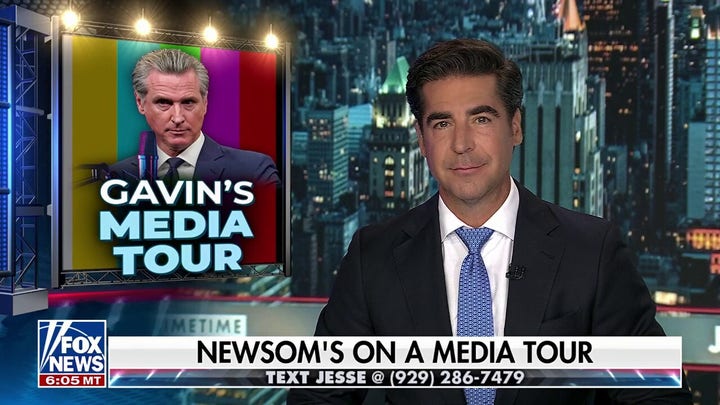 Newsom's trying to act like 'one of the guys,' says Jesse Watters