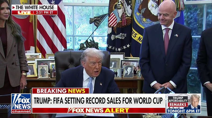 Trump calls FIFA World Cup 2026 'once successful  a beingness   opportunity' to showcase the 'greatest of America'