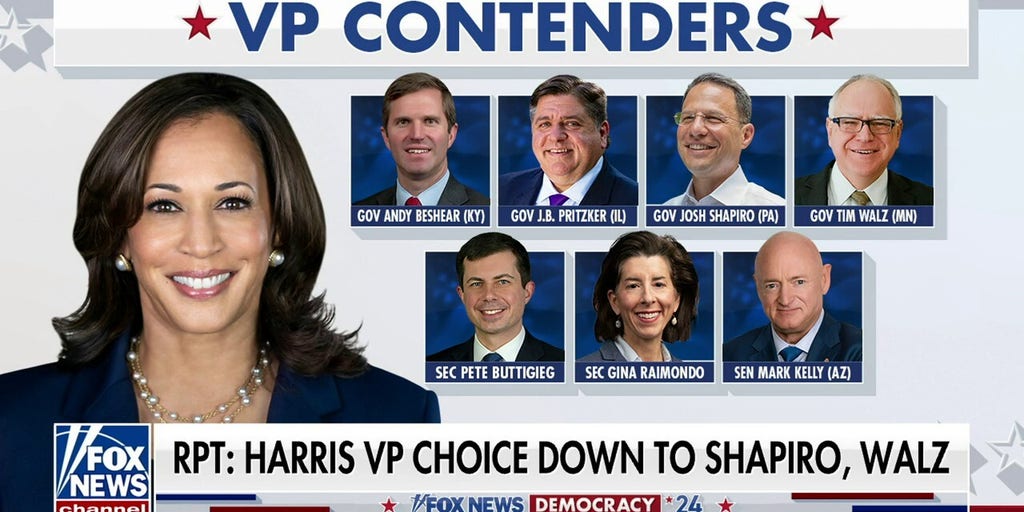 Harris VP choice down to either Shapiro or Walz: Report
