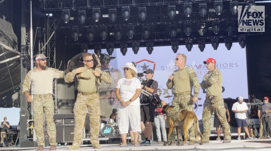 Combat veteran honored with service canine at NJ country music festival