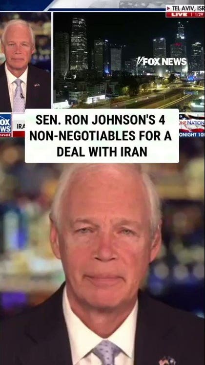 Sen. Ron Johnson: Iran can NEVER obtain a nuclear weapon