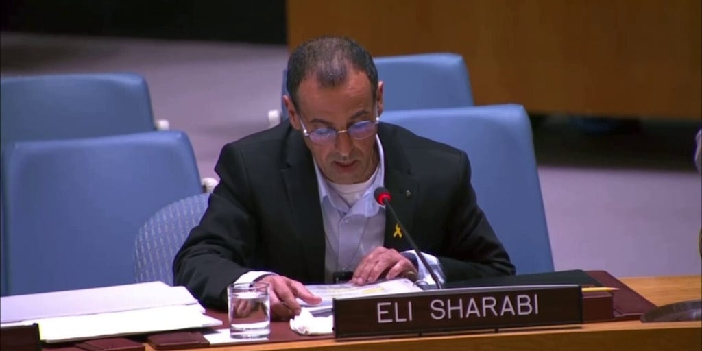 Freed Hamas hostage Eli Sharabi speaks to the UN Security Council about the horrors of captivity
