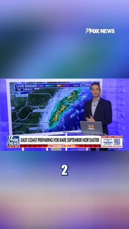 East Coast prepares for rare September nor'easter