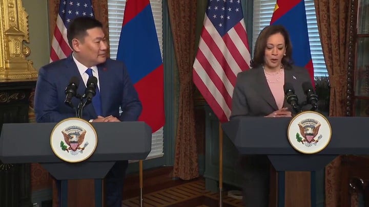 Kamala Harris serves another word salad during meeting with Mongolian head of state