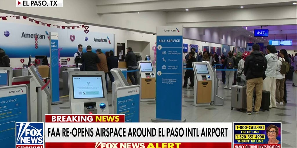 FAA re-opens airspace around El Paso airport