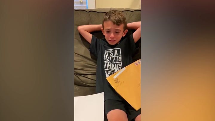 Viral video shows young Trump supporter's heartwarming reaction after receiving letter from former president