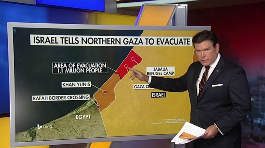 Bret Baier breaks down Gaza evacuation on the touchscreen