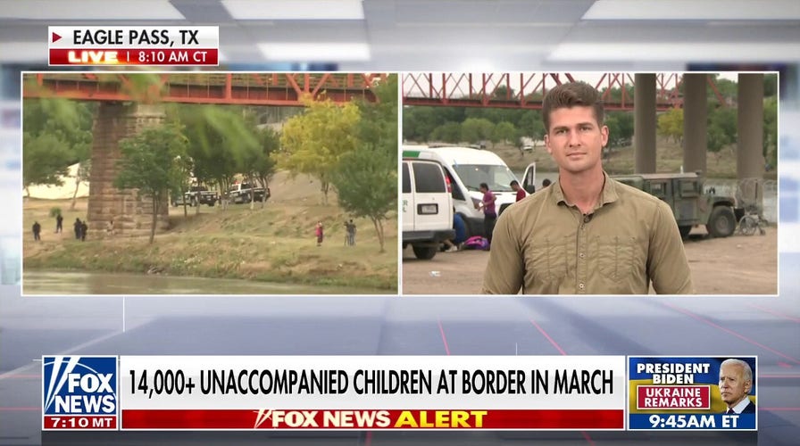 Unaccompanied children at southern border reached over 14,000 in March