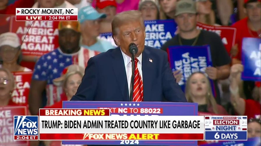 Trump responde al comentario "basura" de Biden en un mitin: "Peor que cualquier cosa" que te hayan llamado