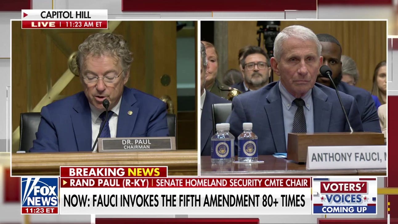 Sen Rand Paul questions Dr. Fauci's repeated Fifth Amendment use