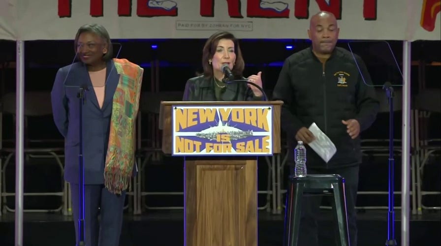 Zohran Mamdani joins Gov. Kathy Hochul after she was heckled to 'Tax the rich!'