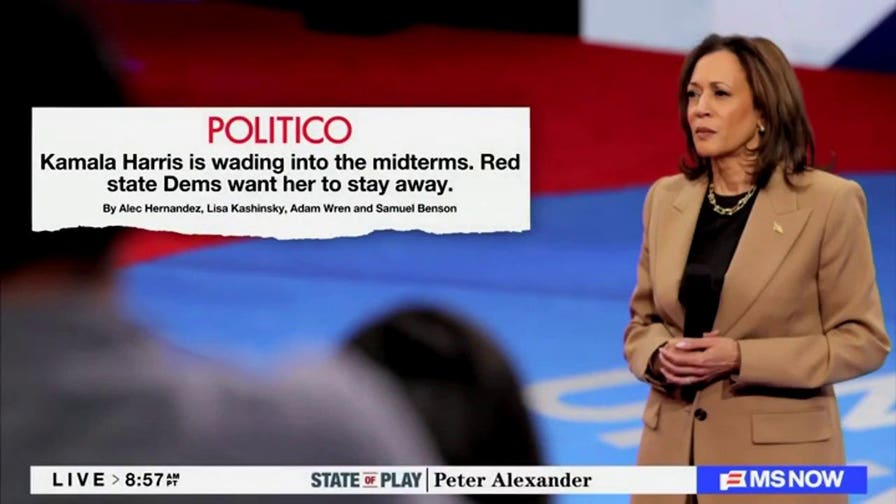 Kamala Harris asked about headline claiming red state Dems want her to stay away during midterms