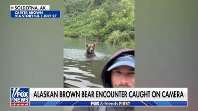 Alaskan fisherman Carter Brown shares close encounter with brown bear