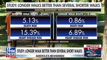 New study touts health benefits from longer walks