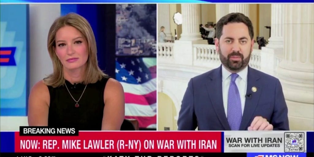 MS NOW host Katy Tur clashes with Rep. Mike Lawler over the war in Iran