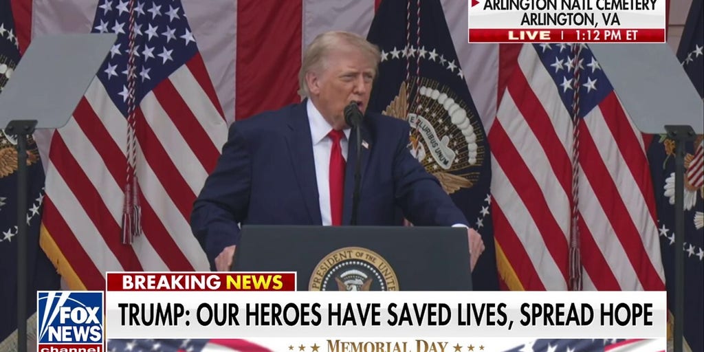 Trump addresses the nation at Arlington National Cemetery on Memorial Day