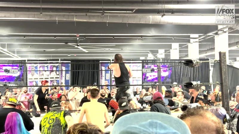 Fans celebrate Joseph Sawyer winning GCW World Championship