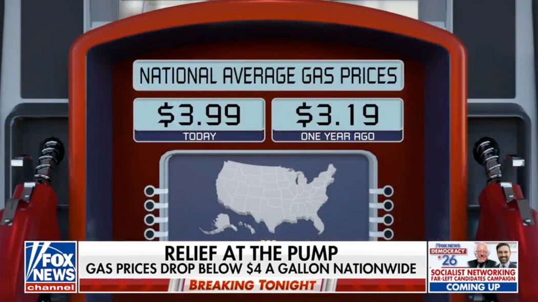 Gas prices fall below $4 nationwide as Iran blockade lifted