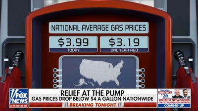 Gas prices fall below $4 nationwide as Iran blockade lifted