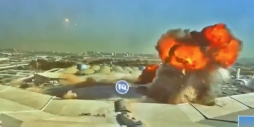 Surveillance video shows what Kuwait says is Iranian drone striking airport