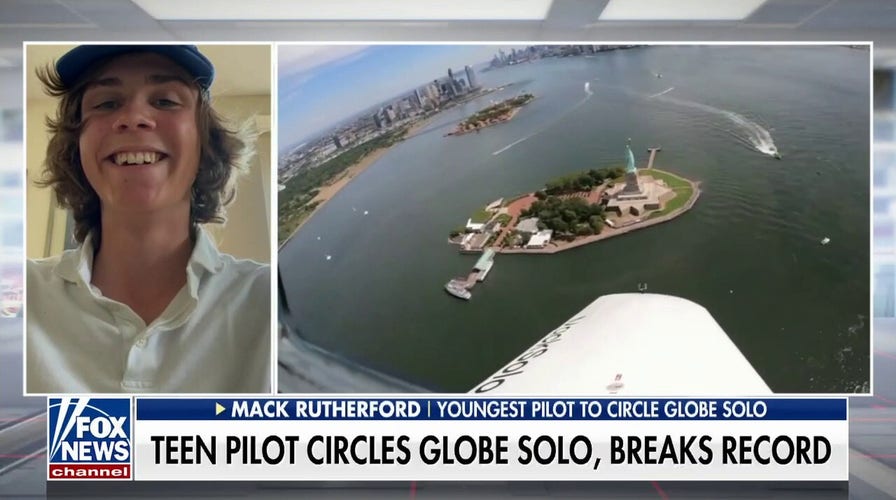 Teen pilot breaks record by circling the globe solo