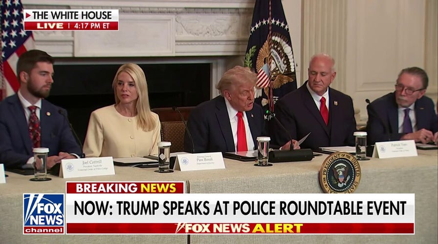Trump touts himself as the 'most police president’ during roundtable event