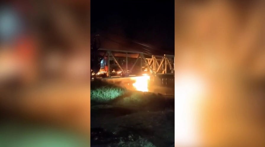 Indonesia train smashes through truck in fiery inferno 