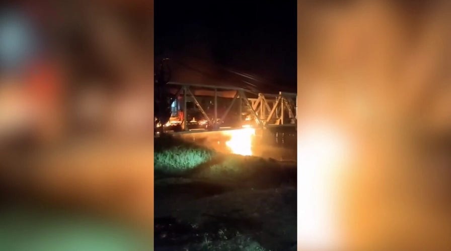 Indonesia train smashes through truck in fiery inferno 